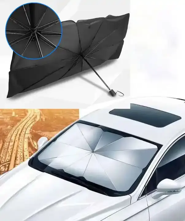 4.2m di auto pieghevole automatico tetto ombrello tenda Semi piegato portatile parasole copertura con funzione negozio parabrezza ombrello