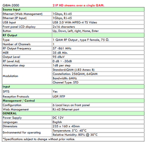 Good Mind GME <strong>2</strong> IP HD Streams Over a Single QAM 2CH IP IPTV to Analog Rf Out Transmodulator Digital Hd <strong>Encoder</strong> TV QAM Modulator - Product Image 3