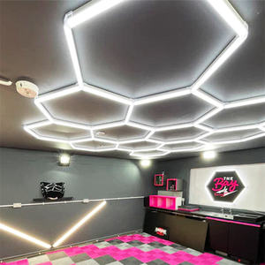 Alta qualità controllo a mano esagono Led soffitto parete dettagli Studio officina luce led garage luci esagono - Product Image 4