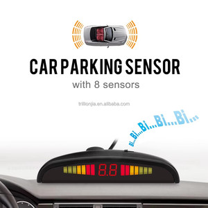Sistema de sensor de estacionamiento LED, radar de respaldo de marcha atrás para coche, zumbador, alarma de advertencia de conmutación silenciosa, pantalla LED, con 8 sensores de estacionamiento - Product Image 2