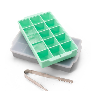 Molde de bloques de hielo de silicona reutilizable respetuoso con el medio ambiente personalizado, máquina para hacer pasteles y helados con logotipo impreso - Product Image 1