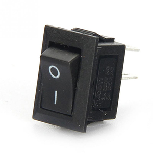 KCD101 2 Pins AC siyah Rocker anahtarı 6A <span class=keywords><strong>125V</strong></span>