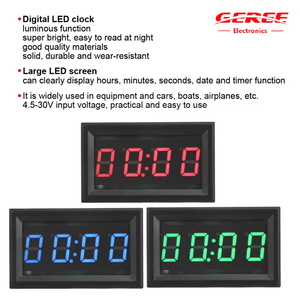 DC5V/9V/12V Digitaluhr Großes Display Elektronische Uhr für leuchtendes Armaturen brett Motorrad YB27T LED-Anzeige Digitaler Timer - Product Image 2