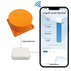 Tuya Smart WiFi/<strong>Zigbee</strong> Ultrasonic Liquid Level Water Tank <strong>Sensor</strong> with Real-time Alarm Notification IOS Android APP <strong>Control</strong> - Product Image 1