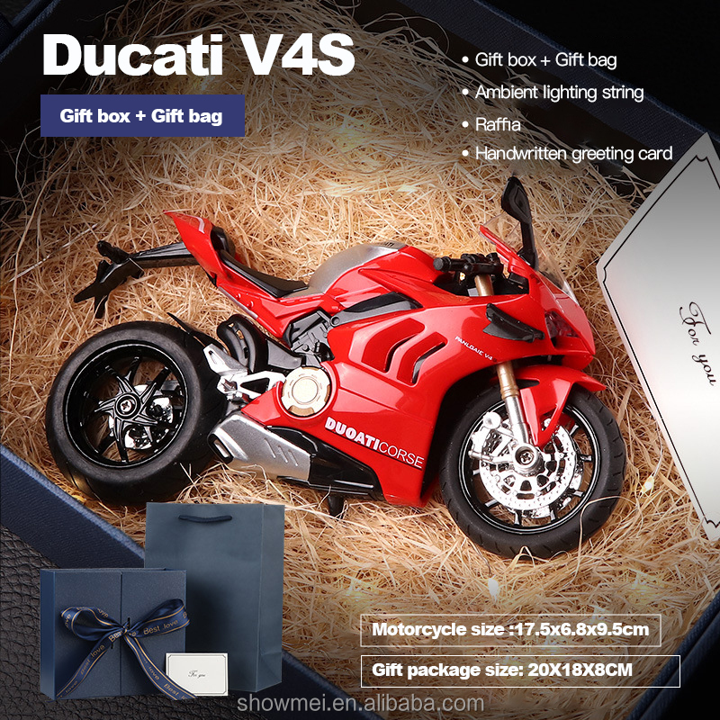 Ducati V4S - Rosso + Acrilico + Illuminazione + Base