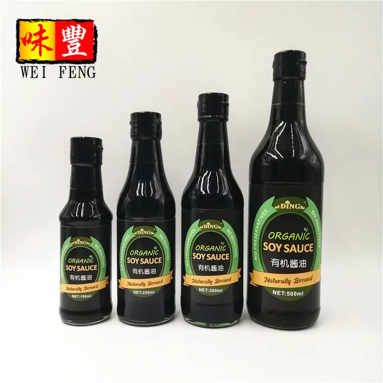 BRC Certificated Factory Price Private Brand Chinese Natural Brewed 500ml Soy Sauce Organic