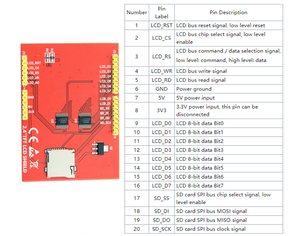 2,4-Zoll-TFT-8-Bit-LCD-Display mit paralleler Schnitts telle für Arduino UNO 5V/3,3 V-Treiber-IC ILI9341 mit Widerstands-Touchscreen