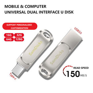 2 in 1 pendrive โลหะคู่แบบ USB-C อินเตอร์เฟซ U Disk 8GB 16GB 32GB 64GB 128GB แฟลชไดรฟ์3.0 OTG USB ที่กำหนดเอง - Product Image 3