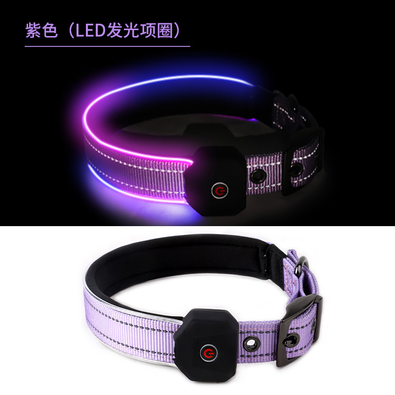 สีม่วง (สร้อยคอเรืองแสง LED)