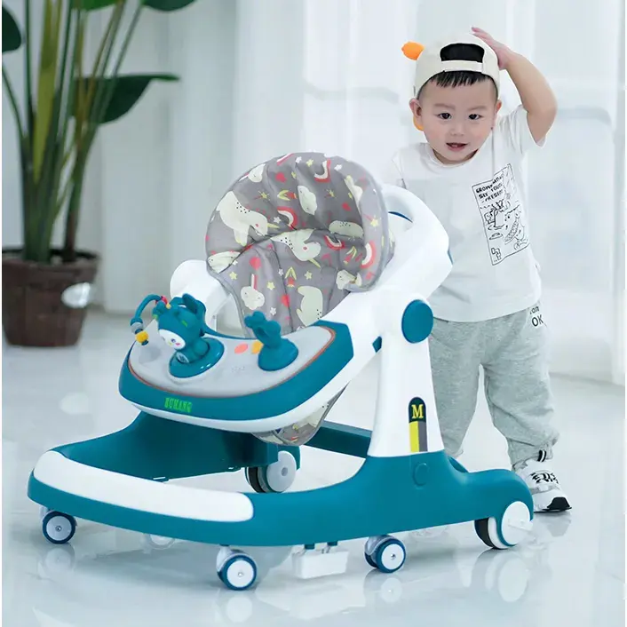 Andador multifuncional para bebés hecho en China 2024 para enseñar a caminar 3 en 1, andador musical para bebés, rueda para sentarse para pararse, aprendizaje walkerkids