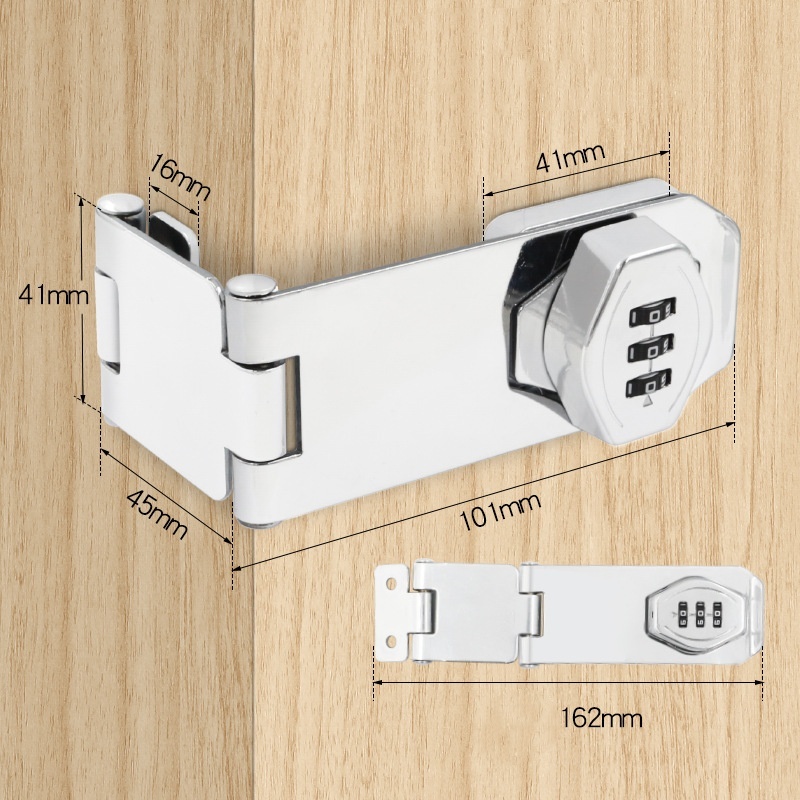 4-Inch silver+double section hinge