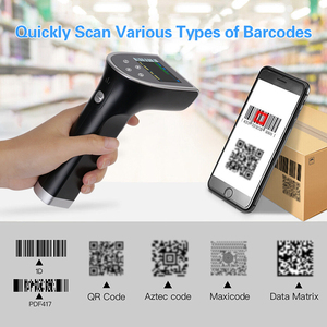 High Quality <strong>UPC</strong> EAN 1D PDF417 Data Matrix Bar Qr Code Reader Support OEM Bluetooth Wireless <strong>Barcode</strong> <strong>Scanner</strong> with LED Screen - Product Image 2