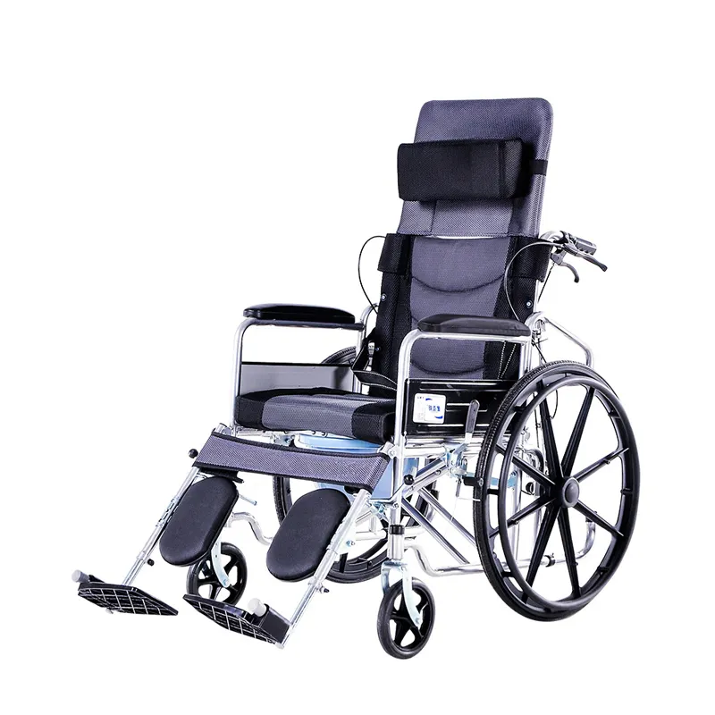 Venta caliente de acero al carbono ligero Hospital estándar Power Assist pediátrico discapacitados silla de ruedas manual plegable