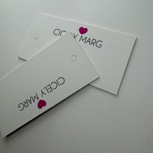 Cheap <strong>Custom</strong> Design Spot Color <strong>Printing</strong> Name Logo Paper Garment Hangtag Labels Clothing Hang <strong>Tags</strong> With <strong>String</strong> - Product Image 5
