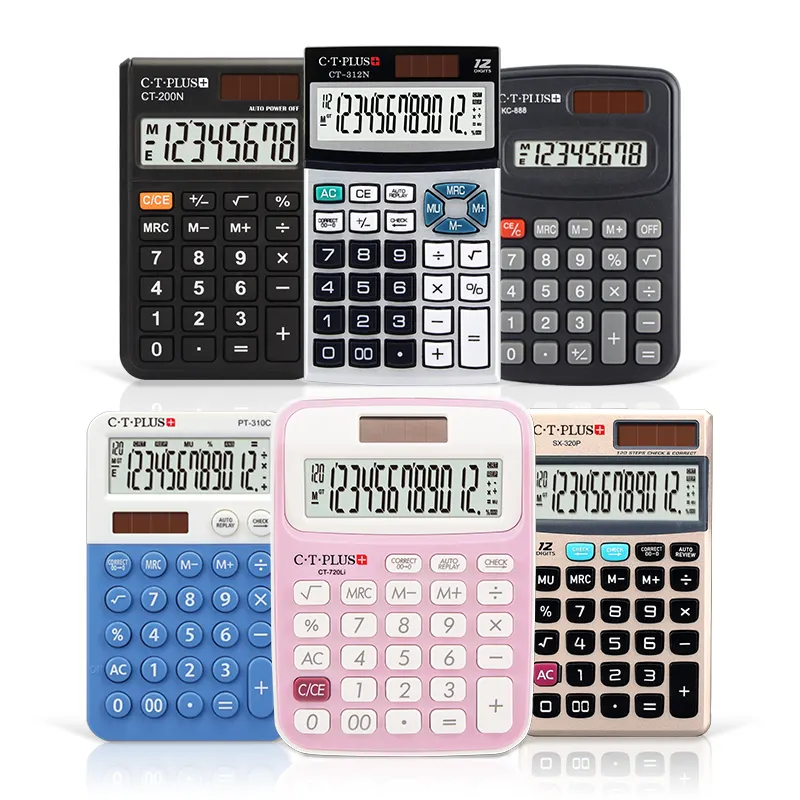 जेब मिनी छोटे कैलकुलेटर Calculatrice Taschenrechner Calculadora प्यारा 8 10 12 अंक सौर गुलाबी रंगीन मिनी Calculators