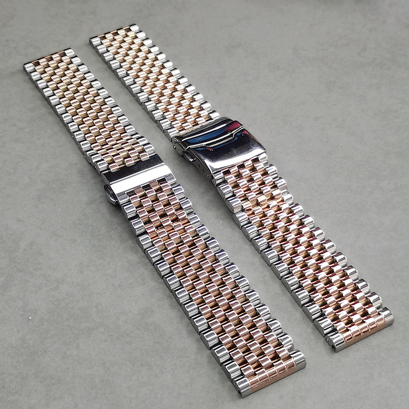 Silver rose gold polished + deployment clasp