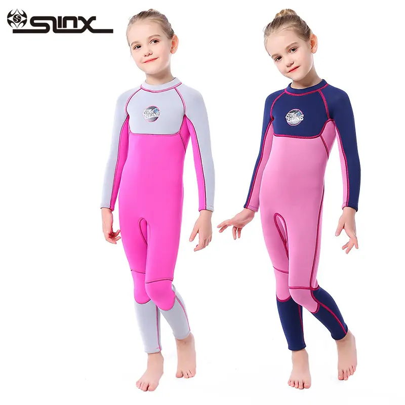 children One-piece 3MM Neoprene Kids Diving Suit Wetsuit for boys girls Keep Warm Long Sleeves UV protection Swimwear