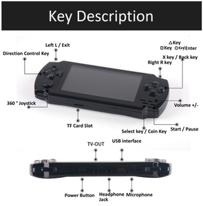 เกมคอนโซลเกมคอนโซลNostalgic 4.3นิ้วHDหน้าจอขนาดใหญ่8G Rocker X7เกมคลาสสิกRetro Mini Handheld MP5วิดีโอเกม - Product Image 5