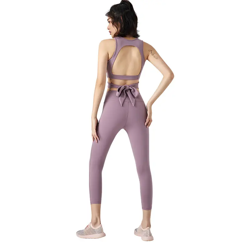 ln594 Roupas de ginástica personalizadas para mulheres, leggings para dançar, roupas esportivas, calças de ioga, conjunto de top de uma peça, roupa de treino
