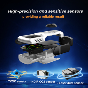 6 in 1 Handheld Air Quality <strong>Detector</strong> Temperature Humidity PM2.5 PM10 HCHO TVOC CO CO2 AQI Multifunctional Air Quality <strong>Detector</strong> - Product Image 4