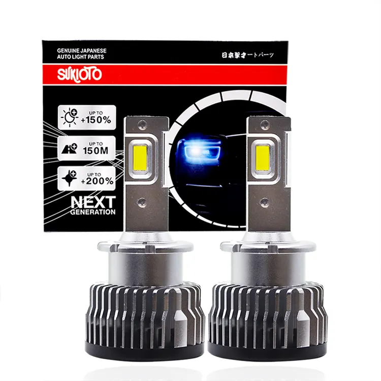 2 Stuks Sukioto Echt Auto Licht D2r D4r Led Canbus Lamp D2 D4 Led Koplamp 8600lm Auto Koplamp 6000K 70W Plug And Play