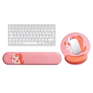 Tapete de teclado de silicone Gel para jogos, conjunto de mouse pads personalizados com impressão colorida, mouse pad para jogos, descanso de pulso, para escritório e casa