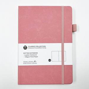 <strong>Customized</strong> A5 Business <strong>Notebook</strong> with <strong>Elastic</strong> <strong>Strap</strong> and Pen Loop Dots Printing Page Leather Cover for School Use - Product Image 3