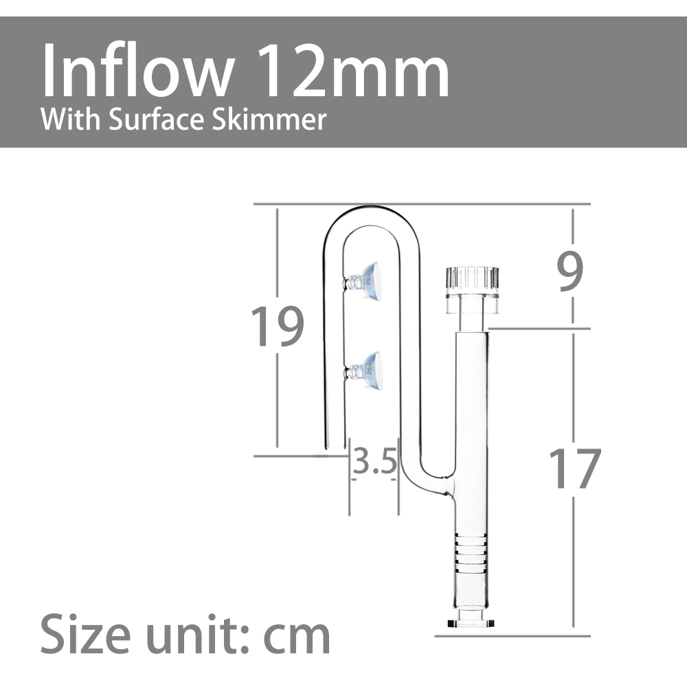 Entrée de 12mm avec écumoire de surface