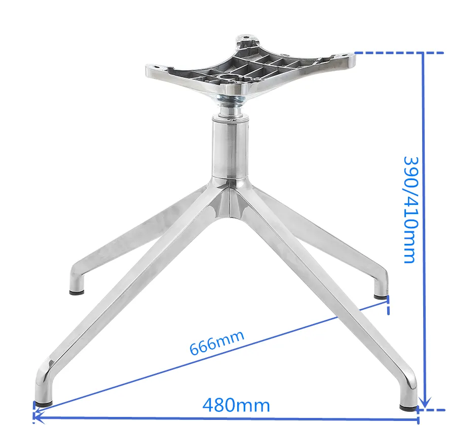 Zhunxing 4 estrelas metal móveis pernas cadeira de escritório ferragens móveis