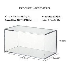 Trong suốt <span class=keywords><strong>Acrylic</strong></span> lưu trữ hộp chống bụi Nắp tiêm nhựa nhôm Đồ chơi mô hình hiển thị hộp cho mỹ phẩm văn phòng phẩm - Product Image 2