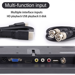 Monitor LCD HD de 11,6 pulgadas para coche y Mini ordenador de TV, pantalla a Color, 2 canales, entrada de vídeo, Monitor de seguridad con altavoz VGA - Product Image 5