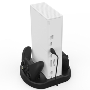 3つのUSBハブポート2コントローラー充電器ポート2冷却ファンを備えたXboxシリーズSゲームコンソール用の新しいスタンドドックステーション - Product Image 5