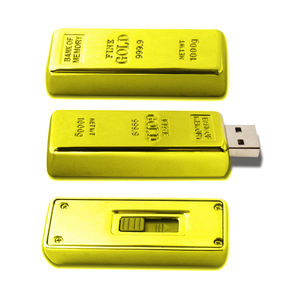 Fashion Shiny Gold Bar Shape <strong>USB</strong> Flash Disk <strong>USB</strong> <strong>2.0</strong>/3.0 Flash Drive