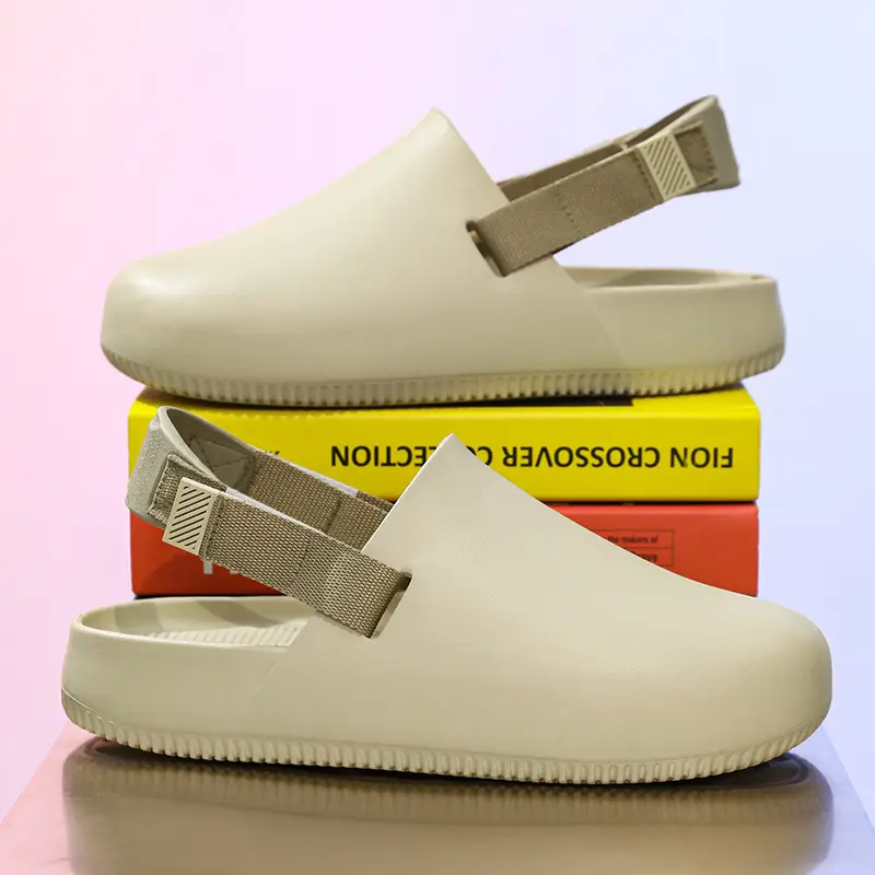 2024 Custom Logo Trendy Waterproof men Anti Slip Slides Slippers Comfortable Color EVA Rain Clogs Shoes men Other Sandals