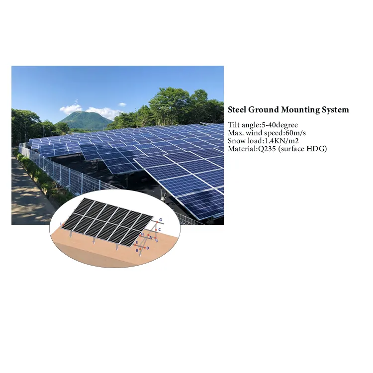 solar farm system Solar Panel Ground Mounting System Estrutura de montaje bracket pv solar bracket of ground mounting system
