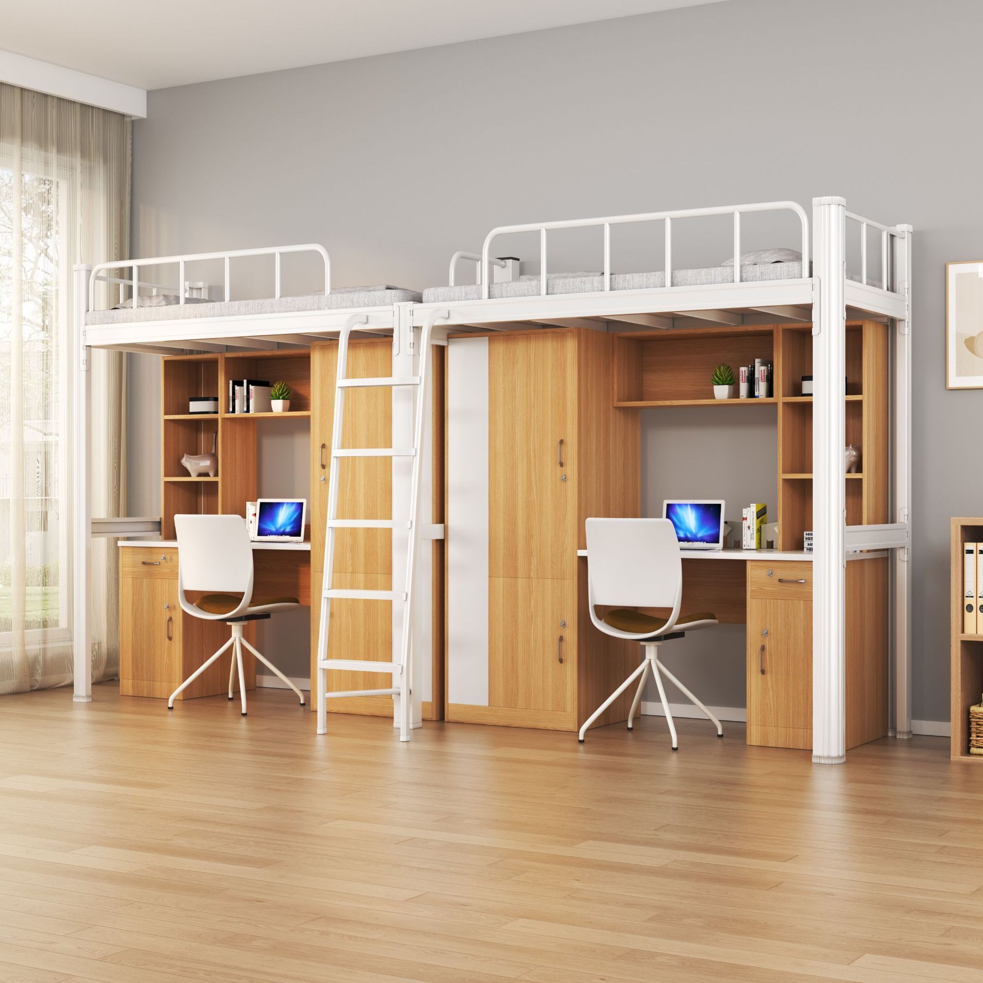 Double apartment combination-white