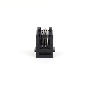 Kulaklar ile 180 derece plug-in kurulu RJ11/RJ12 telefon Jack konnektörü 4P4C dişi soket - Product Image 4