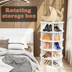 Kích Thước Tùy Chỉnh Giày <span class=keywords><strong>Carousel</strong></span> 360 Xoay Giày Giá Tháp 5 Tầng Lưu Trữ Tủ Xoay Giày Kệ - Product Image 2