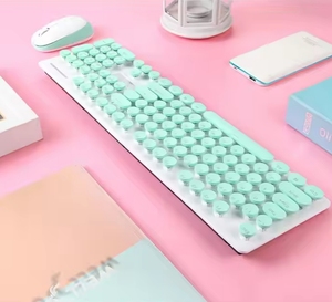 Combo de teclado y ratón USB inalámbrico de 2,4 GHz Nueva tecla redonda para computadora - Product Image 4