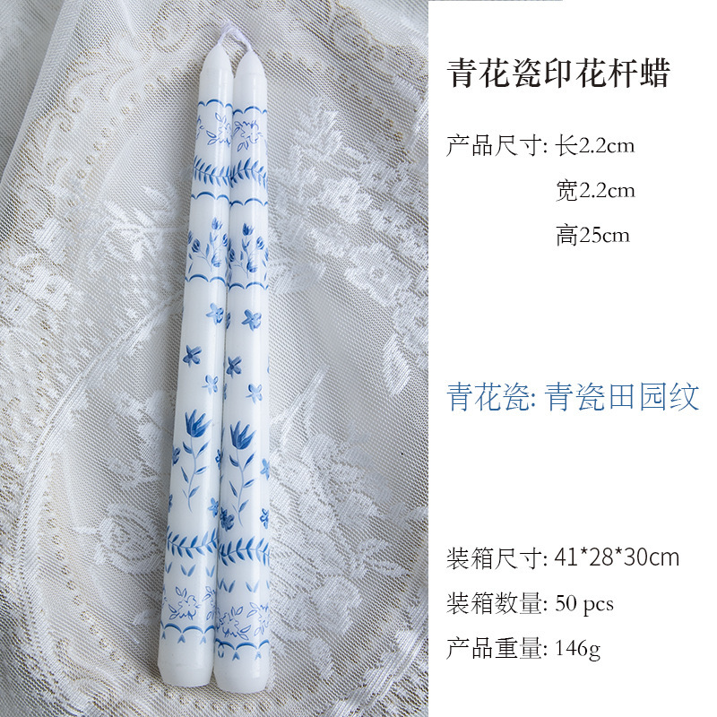 Porcelaine bleue et blanche à motifs pastoraux