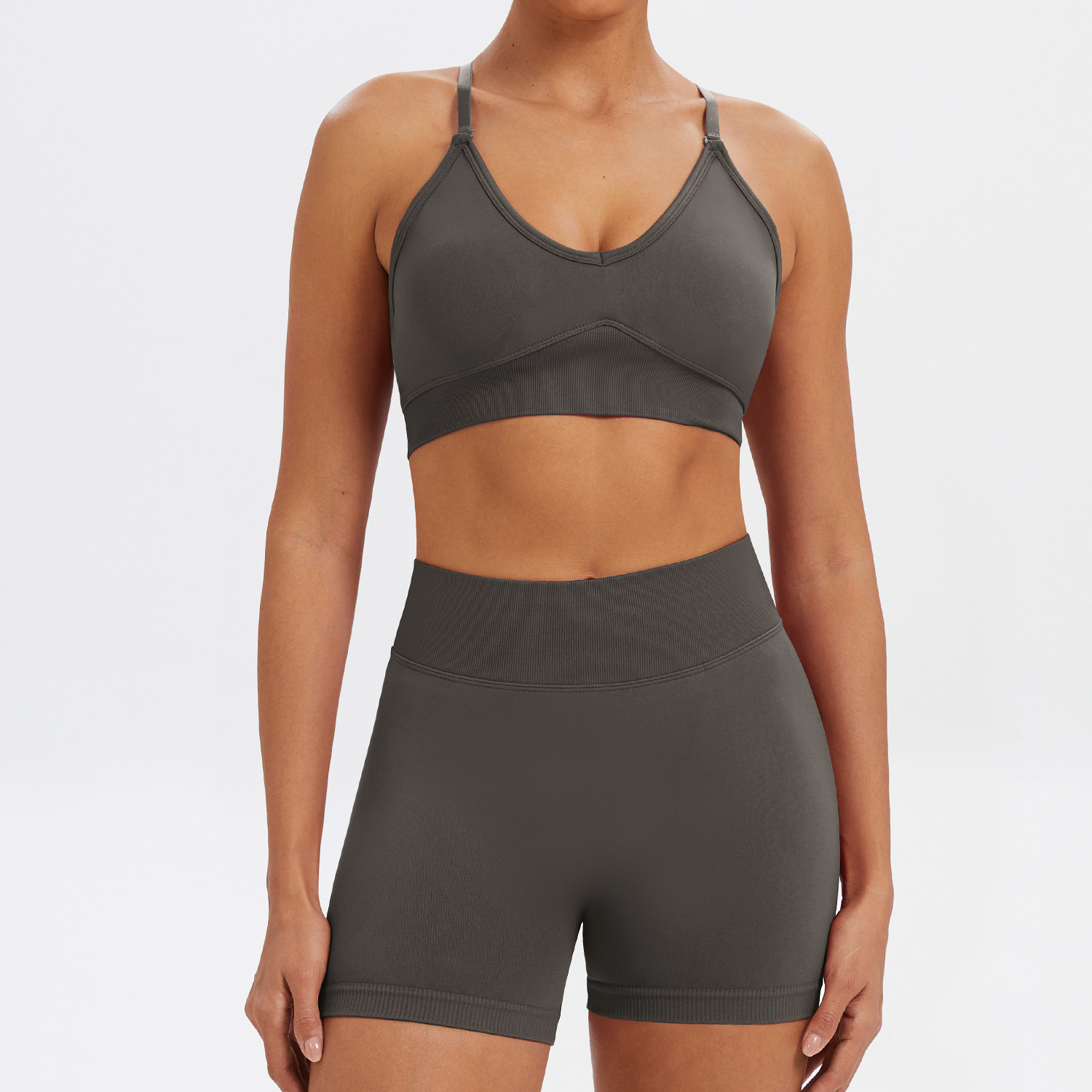 Deep charcoal gray-bra and briefs