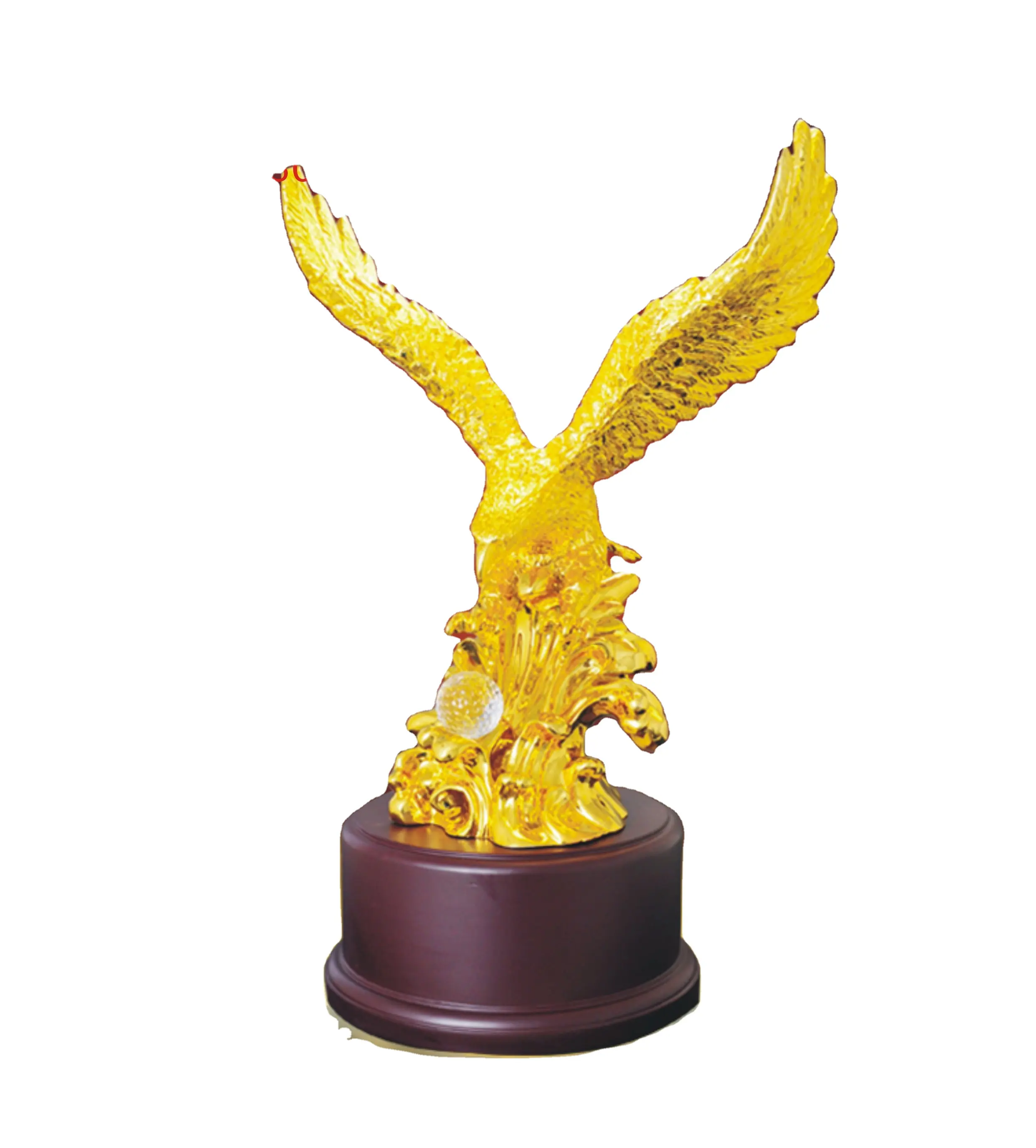 Statue d'aigle volant en résine chinoise, 1500 cm, tasse, prix d'or