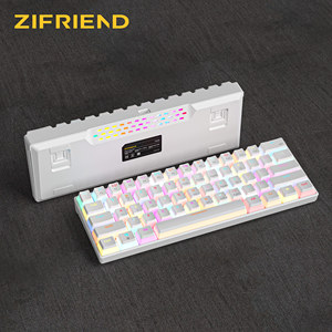 Venta al por mayor de 61 teclas RGB Mini teclado para juegos con cable con interruptor Azul Rojo interfaz USB para ordenador portátil iPad y tableta estilo 60% - Product Image 3