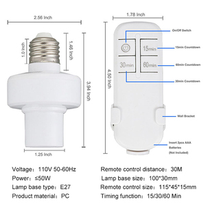 E27スマートファンLED電球28W 5ブレード折りたたみ可能デザインAC85-265Vリモコン天井灯タイマー機能付き - Product Image 2