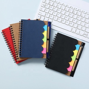 Logotipo personalizable Espiral Pegatinas Bloc de notas Cuaderno Logotipo personalizado Bloc de notas Cuaderno promocional