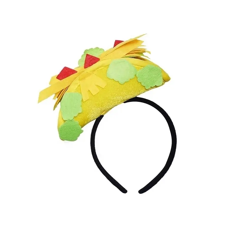 Novedad Mini sombrero de comida Taco diadema para Cinco De Mayo Fiesta disfraz de fiesta de Halloween