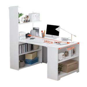 Desk and Bookcase Integrated Student Bedroom Bookshelf Combination <strong>Computer</strong> Desktop Writing <strong>Table</strong> - Product Image 1
