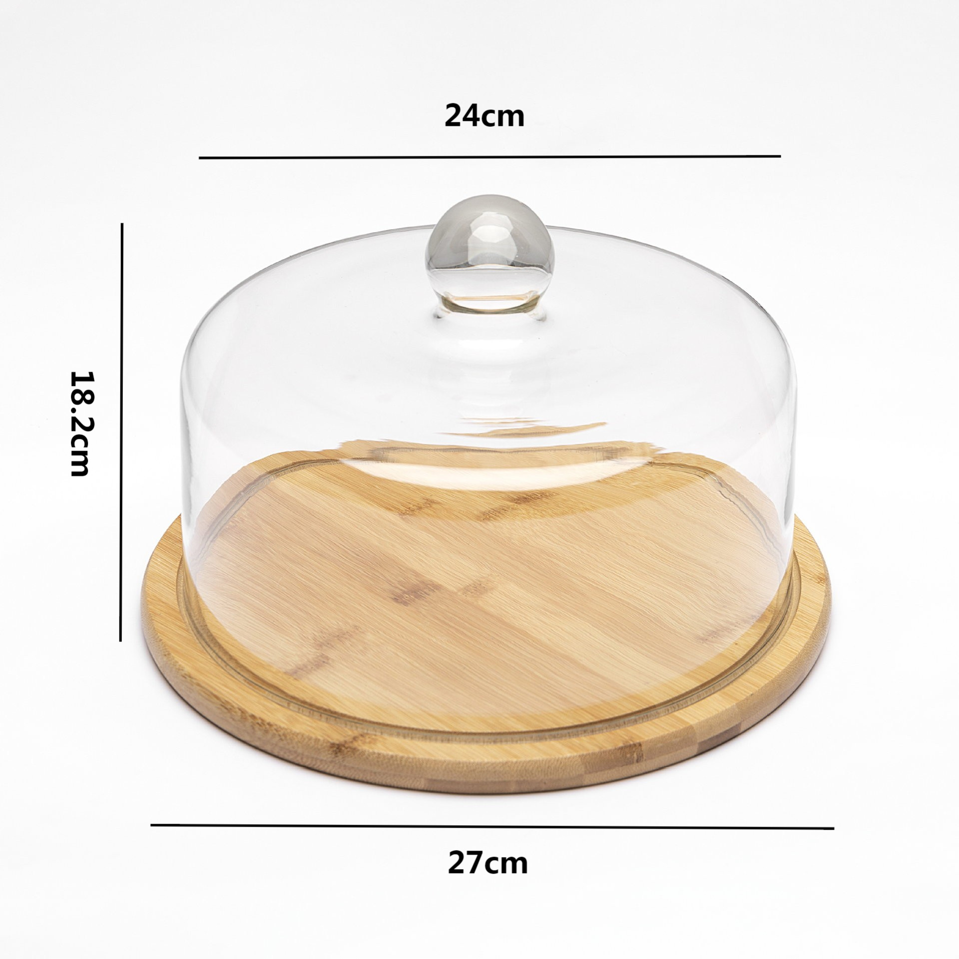 Angle droit transparent 24 cm rotatif