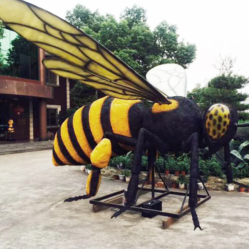 Exposición de insectos de parque temático, modelo de abeja animatrónica realista