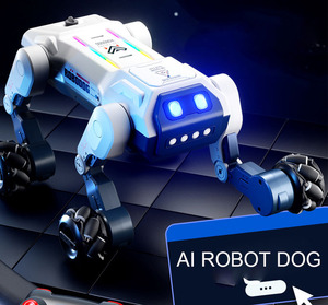 A vapore educativo AI Robot cane giocattolo per bambini a controllo remoto RC animale con simulazione di programmazione per il gioco